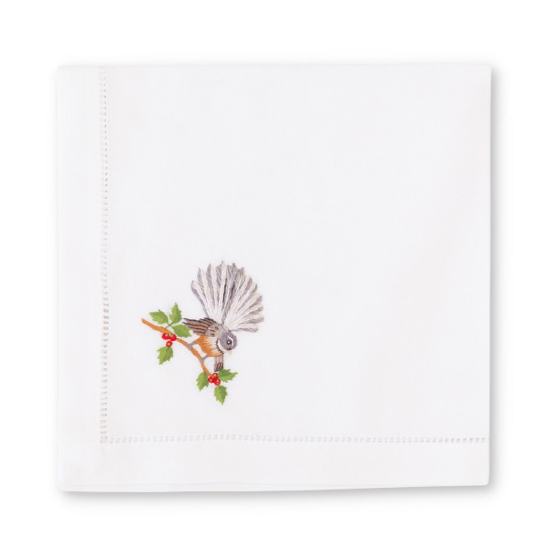 Cotton Napkin 40cm, Fantail / Piwakwaka image 1